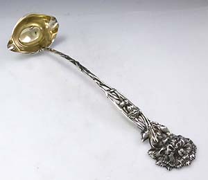antique sterling floral punch ladle by Fuchs Co